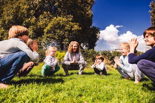 Almon smiling at camera