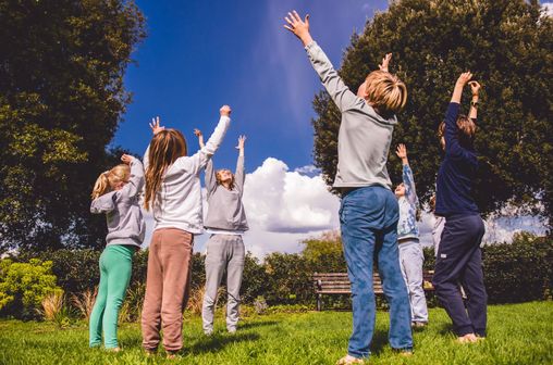 Almon smiling at camera