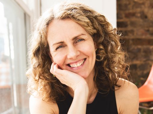 Almon smiling at camera